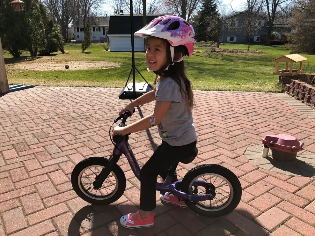 Girl on Balance Bike